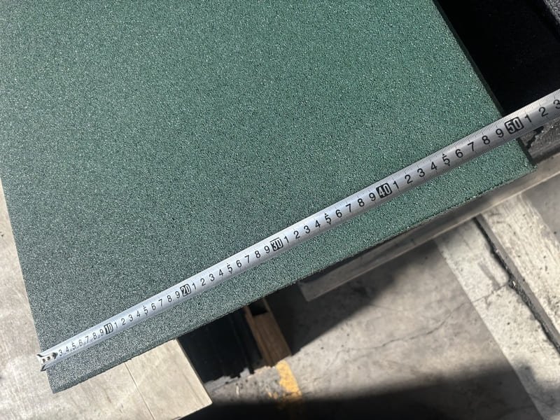 rubber floor indentation